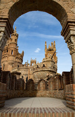  Colomares castle in Benalmadena, dedicated of Christopher Columbus - Spain
