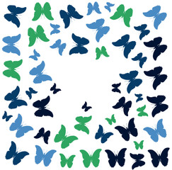 Fototapeta na wymiar pattern with butterflies digital image PNG background