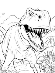 Fototapeta dinosaur coloring book for kids obraz