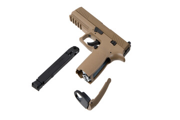 Air gun. Modern pneumatic weapon for air soft, sports and entertainment. A dummy, a copy of a real...