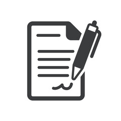 Document Signature Isolated Vector Icon