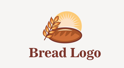 Bread chat logo design vector illustration. Bakery bread and cakes vector design logo