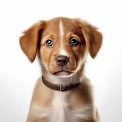 Baby Pembroke Welsh Breed Puppy Dog Portrait Close Up Generative AI