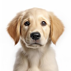 Baby Golden Retriever Breed Puppy Dog Portrait Close Up Generative AI
