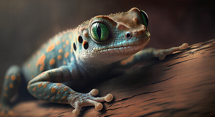 gecko close up - obrazy, fototapety, plakaty