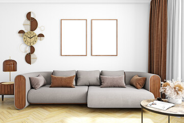 Frame mockup modern living room