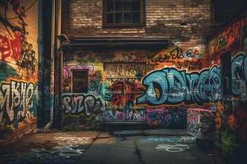 Fototapeta na wymiar Authentic Urban Graffiti - Real is Radical