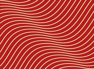 Abstract curve wave pattern with red background.