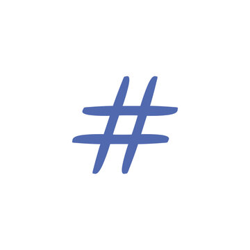 Hashtag symbol icon vector design template