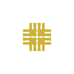 Obraz premium Premium monogram logo Luxury line logotype Universal symbol icon vector design