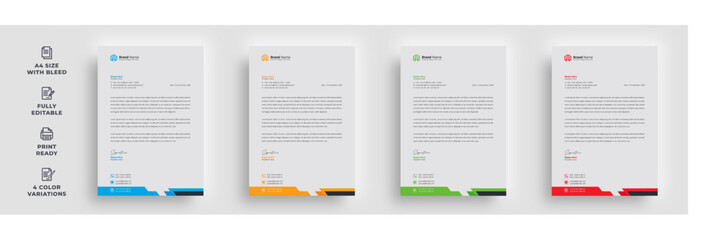letterhead flyer corporate official minimal creative abstract professional informative newsletter magazine poster brochure design with logo	