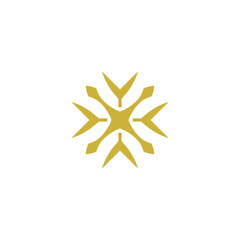 Vector icon simple logo with pointed corners