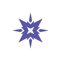 Vector icon simple logo with pointed corners