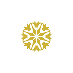 Vector icon simple logo with pointed corners