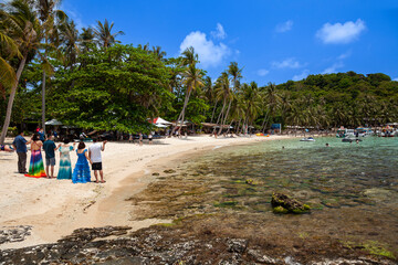 Beach of the Island May Rut Trong,near the island of Phu Quoc, Vietnam, Asia