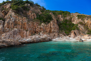 Fototapeta premium Bay of Mui Ca Heo , Vinh Hy, Province of Ninh Thuan, Vietnam, Asia