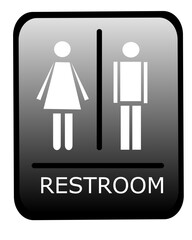 Elegant design of plate for public restroom or rest room.