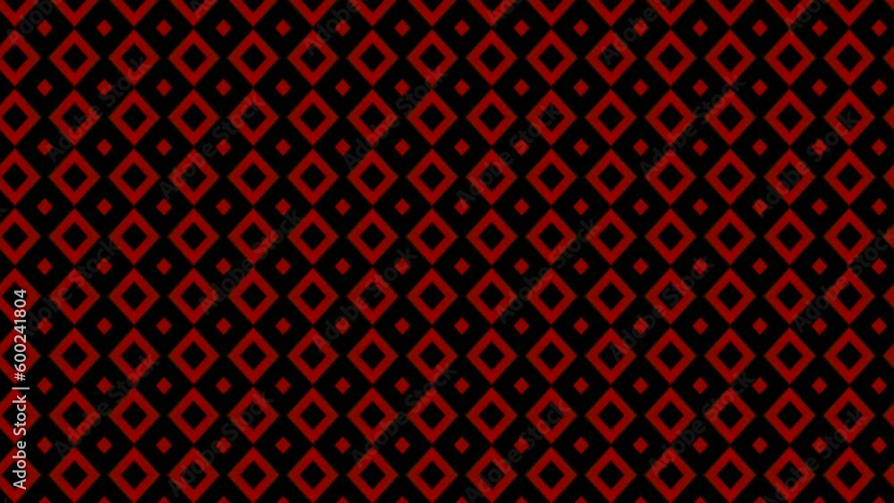 Poster background with pulsating diamonds. design. simple pattern with moving diamonds on black background.