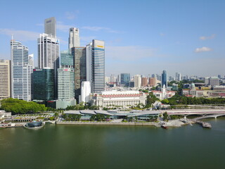 Fototapeta na wymiar Singapore modern skyline urban asia skyscraper