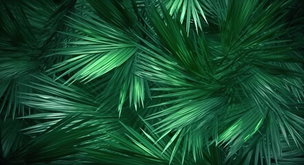 Green leaves background, generative ai