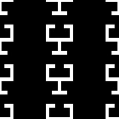 Obraz premium Seamless surface pattern design with tiles ornament. Oriental traditional ornamentation with repeated sign shapes. Ancient mosaic wallpaper. Tribal motif. Digital paper for textile print. Vector image