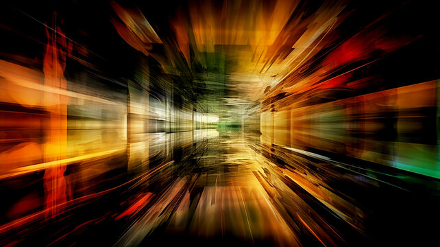 Abstract multicolored perspective illustration 