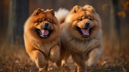 Plakat Chow Chow Duo: Adorable Playtime