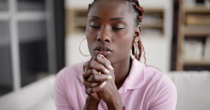 African American Woman Praying