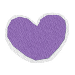 Purple heart paper cut