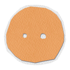 Orange button paper cut