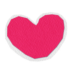 Pink heart paper cut