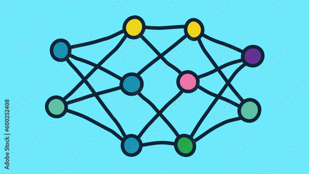 Leinwandbilder neural network model. artificial intelligence. ai. vector