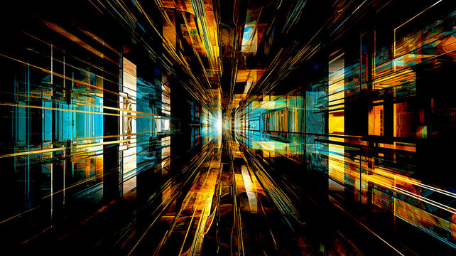 Perspective abstract techno design