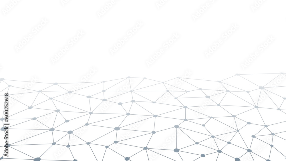 Aufkleber Abstract geometric background. Plexus mesh backdrop. Vector