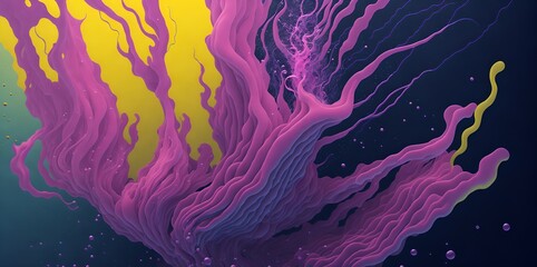 Ink underwater. Abstract background. Generative AI