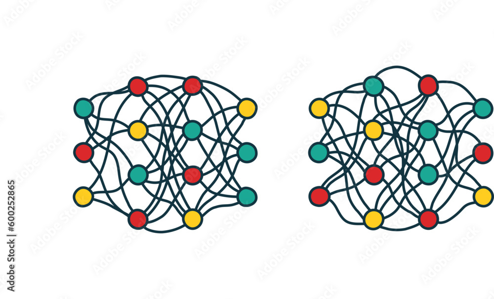 Aufkleber neural network model. artificial intelligence. ai