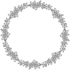 doodle plant ring hand drawn