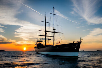 Obraz premium Sailing ship illustration