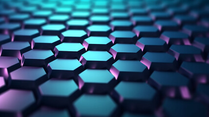 hexagonal  Abstract High Tech Background ai generative