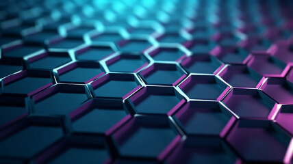 Fototapeta premium hexagonal Abstract High Tech Background ai generative