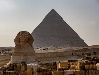 Foto op Canvas Sphinx in Front of Pyramid © David