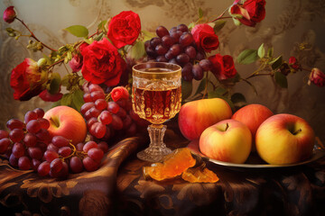 still life with apples - made with generative ai