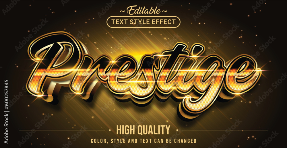 Poster Editable text style effect - Prestige text style theme