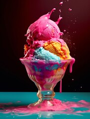 ice cream in a glass