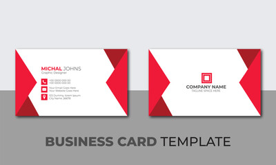 Modern presentation card with company logo. Visiting cards for business and personal use.	