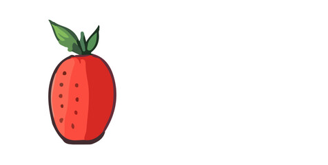 Vector illustration of an orange drawn in watercolor in a cartoon style.