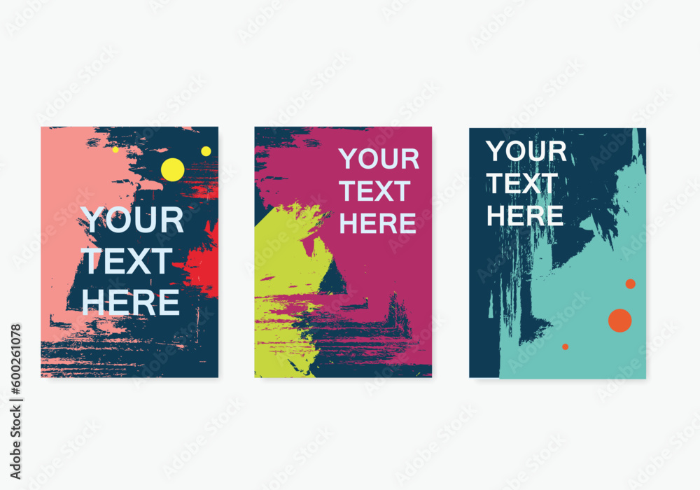 Poster Modern graphics for hipsters. Paint background with dynamic frame. Vector frame element for design cover templates and flyers and brochures