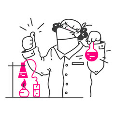 Scientist doing test in laboratory