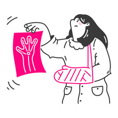 Woman received x-ray report