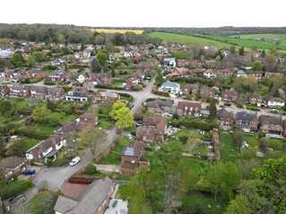 Berkhamsted Houses Hertfordshire, UK drone aerial view